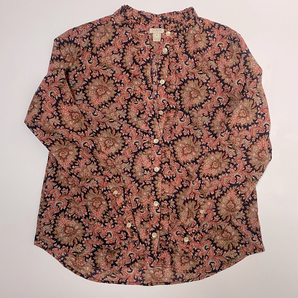 J. Crew Paisley Blouse